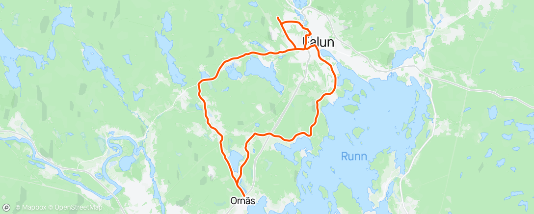 Map of the activity, Peloton