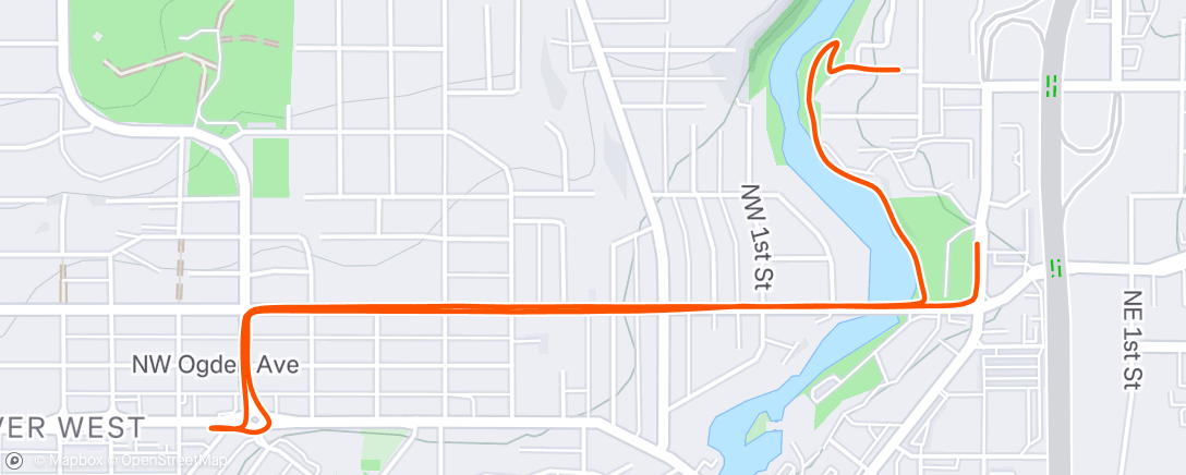Map of the activity, froyo ride!