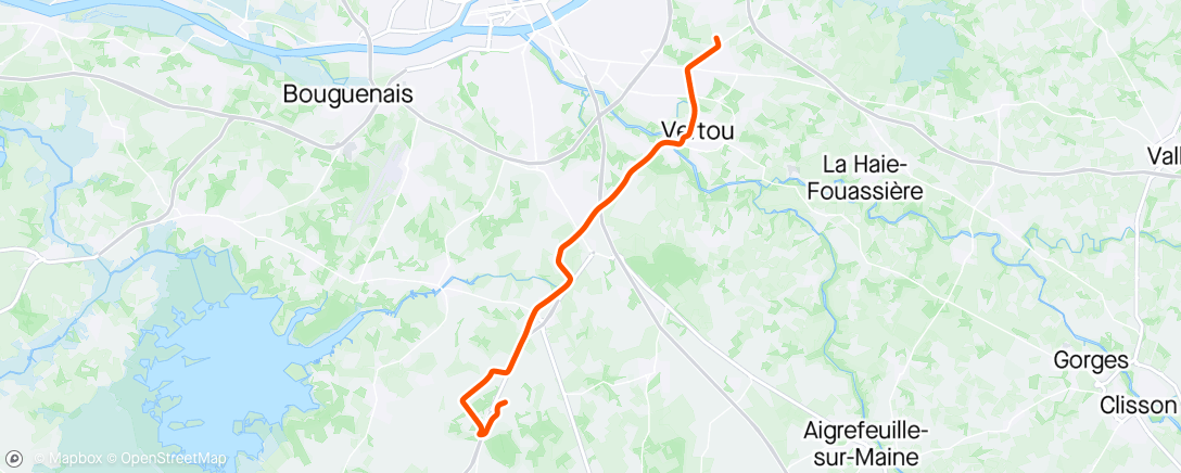 Map of the activity, Sortie vélo de nuit
