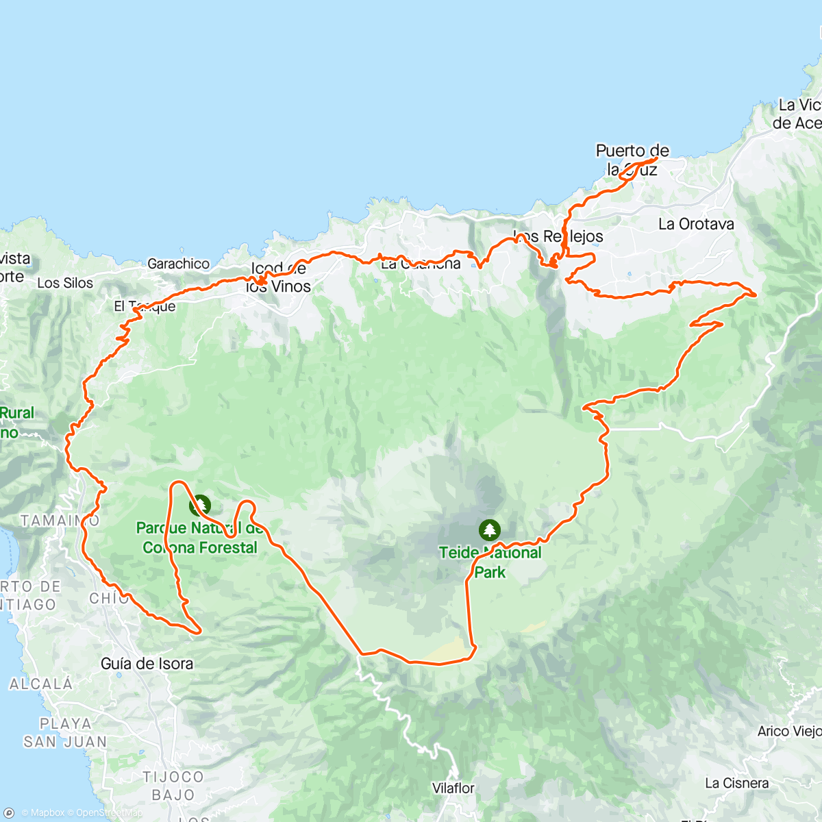 Map of the activity, Altitude day.