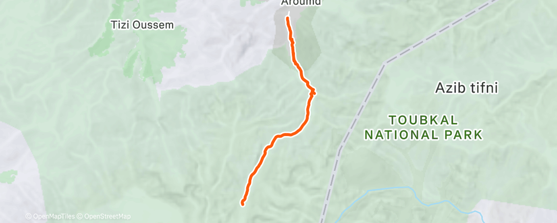 Map of the activity, Afternoon Hike