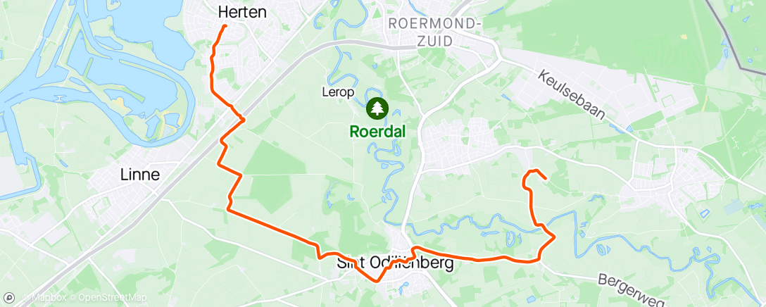Map of the activity, 🚴‍♂️ middagritje