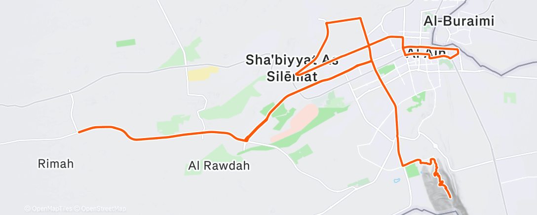 Map of the activity, UAE tour stage 4