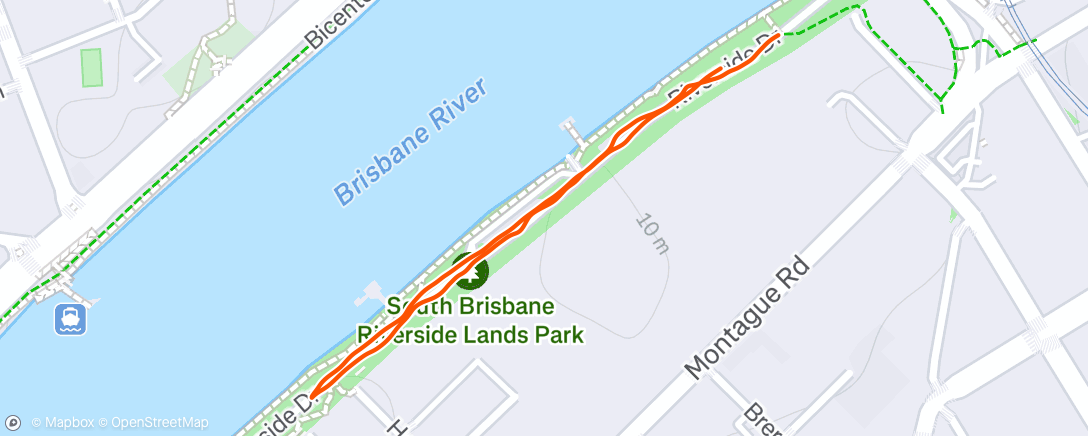Map of the activity, Evening Run