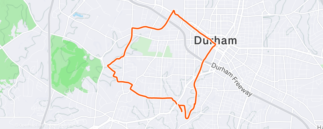 Map of the activity, Durham loop with Carly