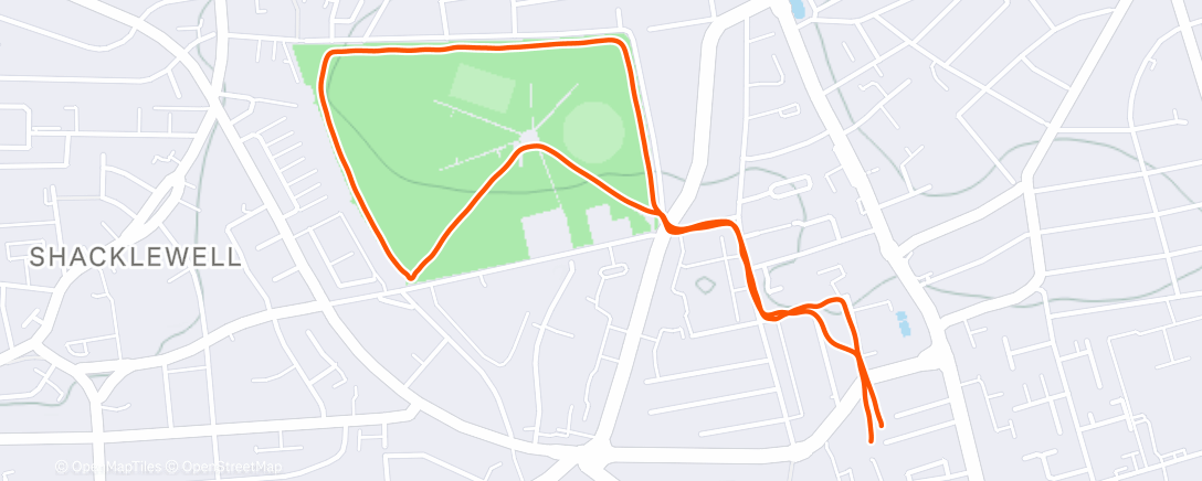 Map of the activity, Lunch Run