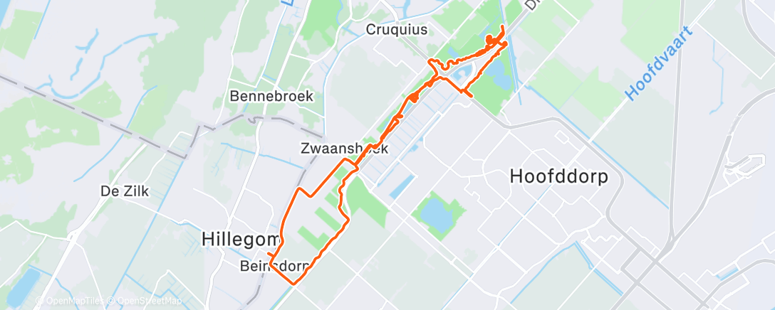 Map of the activity, Buiten spinnen ☀️