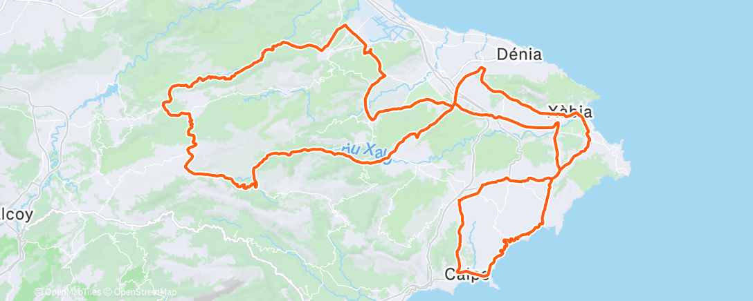 Map of the activity, 5 H ARRANCADAS EN BICI