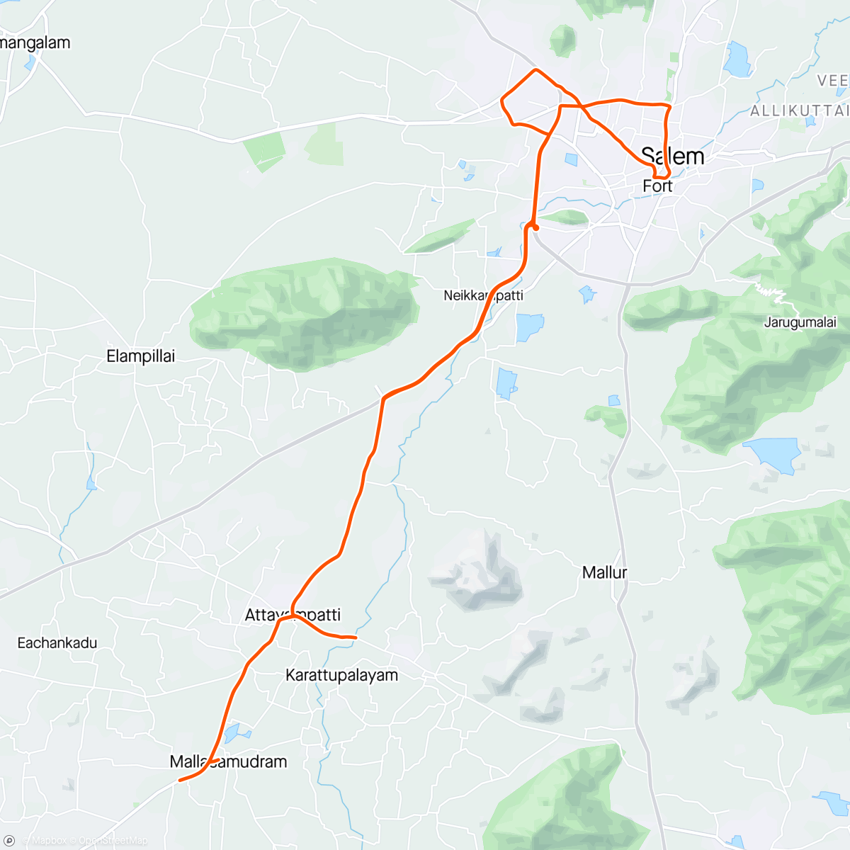 Map of the activity, 23.4.24 Ride
