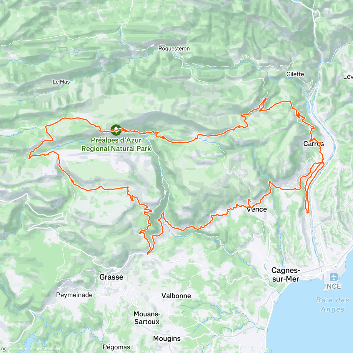 Map of the activity, Rockslide in Greolieres…..no problemo 👌🏼