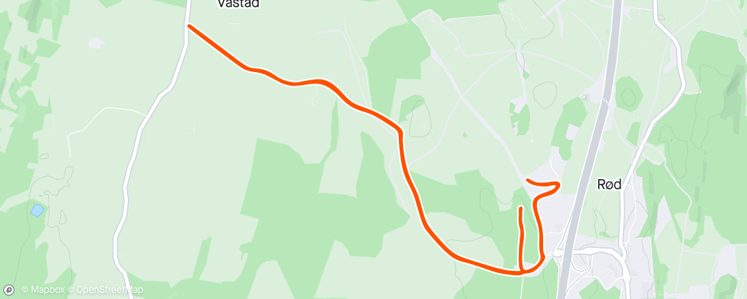 Map of the activity, Evening Ride