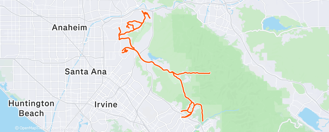 Map of the activity, 10k for the year and 10k of elevation on the day....