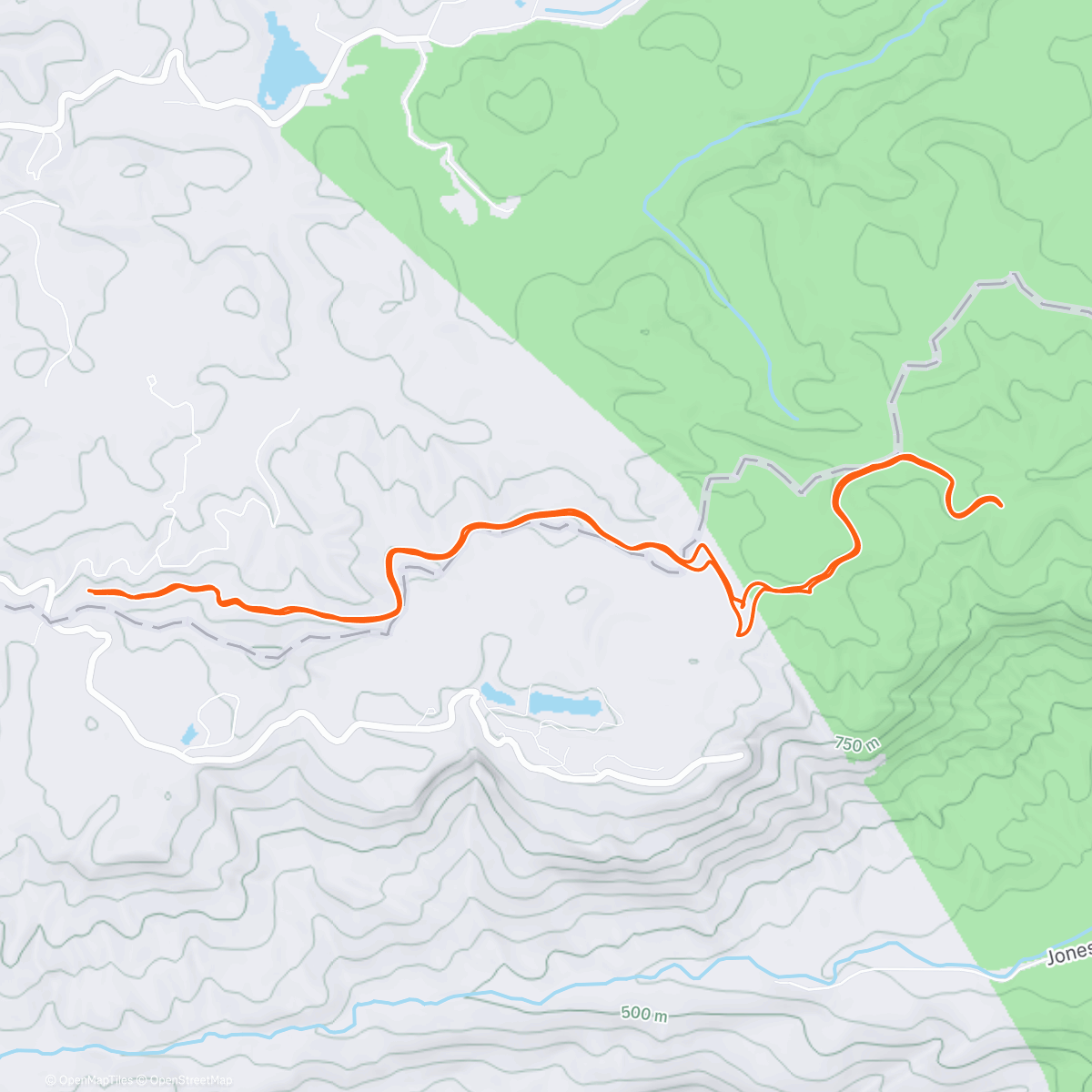 Map of the activity, Lunch Hike