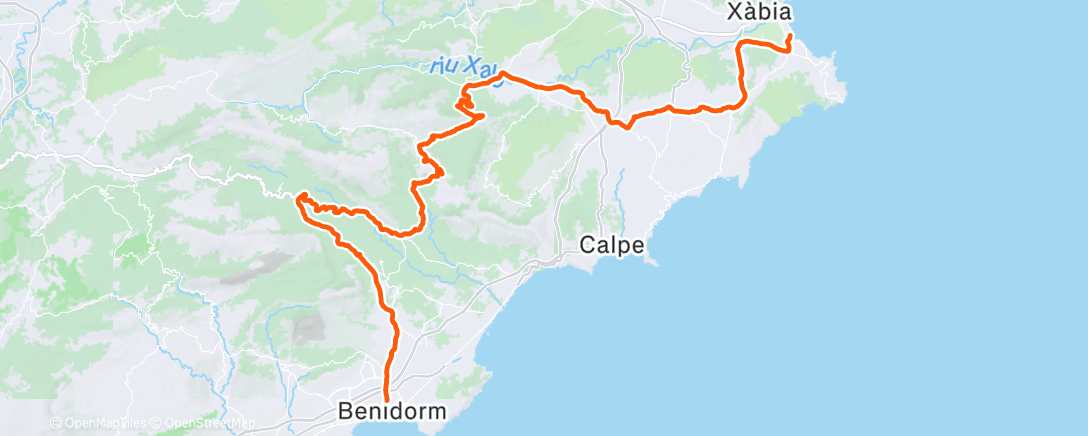 Map of the activity, To Benidorm for Cross 🥳😅