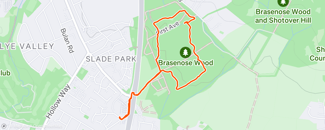 Map of the activity, Afternoon Walk