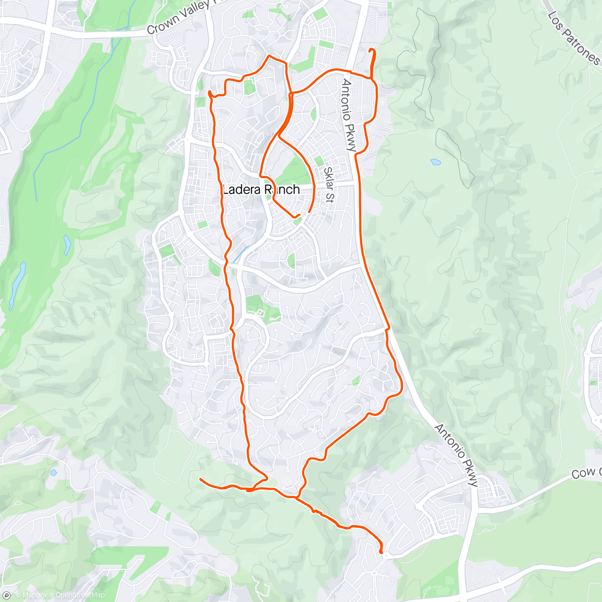 Map of the activity, There was kinda of a trail until there was nothing