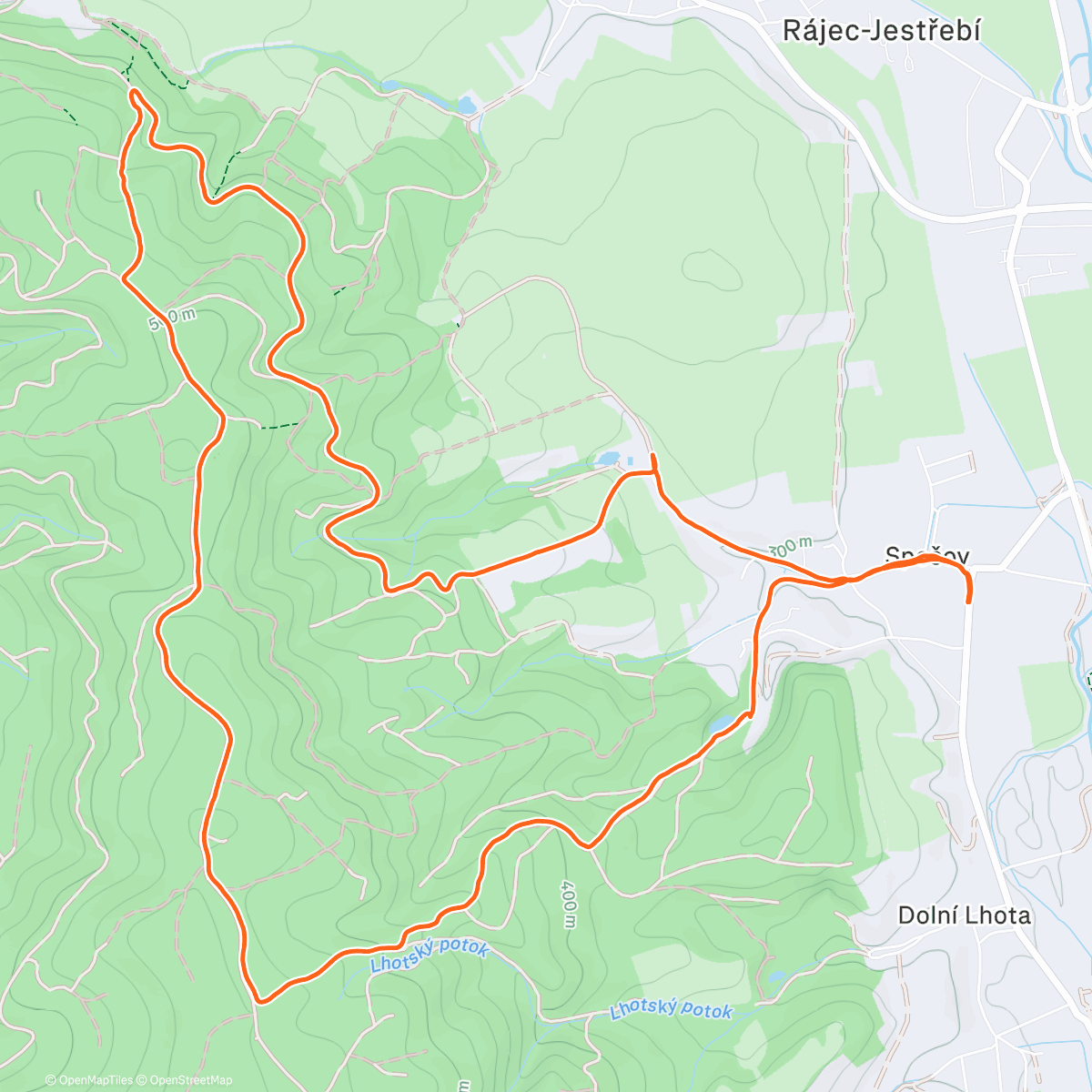 Map of the activity, Bukovice + Jedle