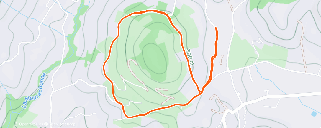 Map of the activity, Course à pied le matin