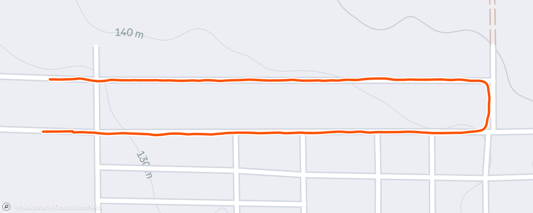 Map of the activity, Evening Run