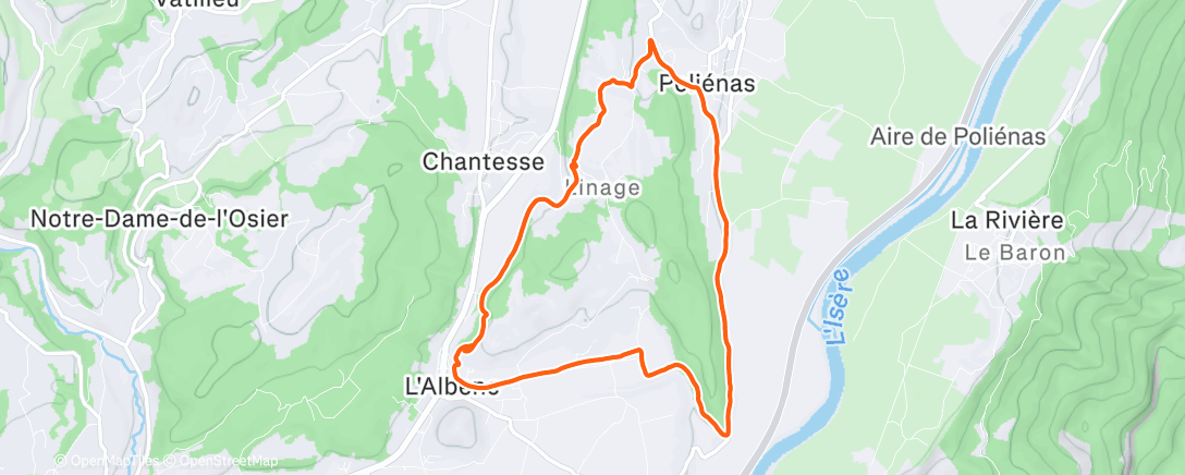 Карта физической активности (Course à pied le matin)