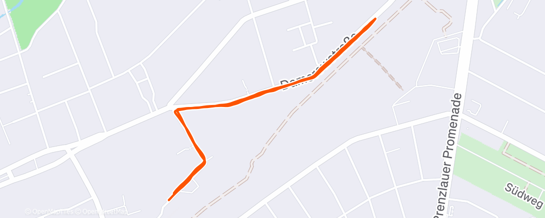 Map of the activity, Lunch Run