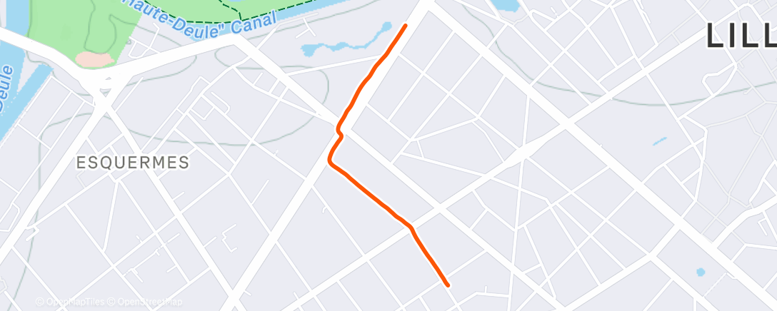 Map of the activity, Morning Run