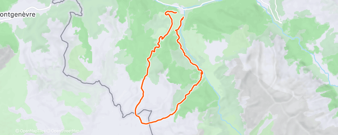 Map of the activity, Sessione di sci fuoripista mattutina