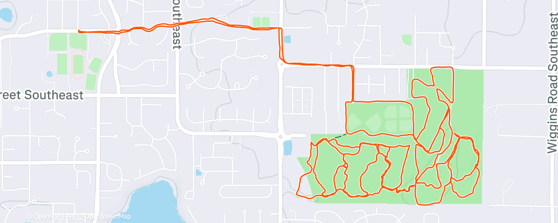 Карта физической активности (Afternoon Run: LBA Trails.)