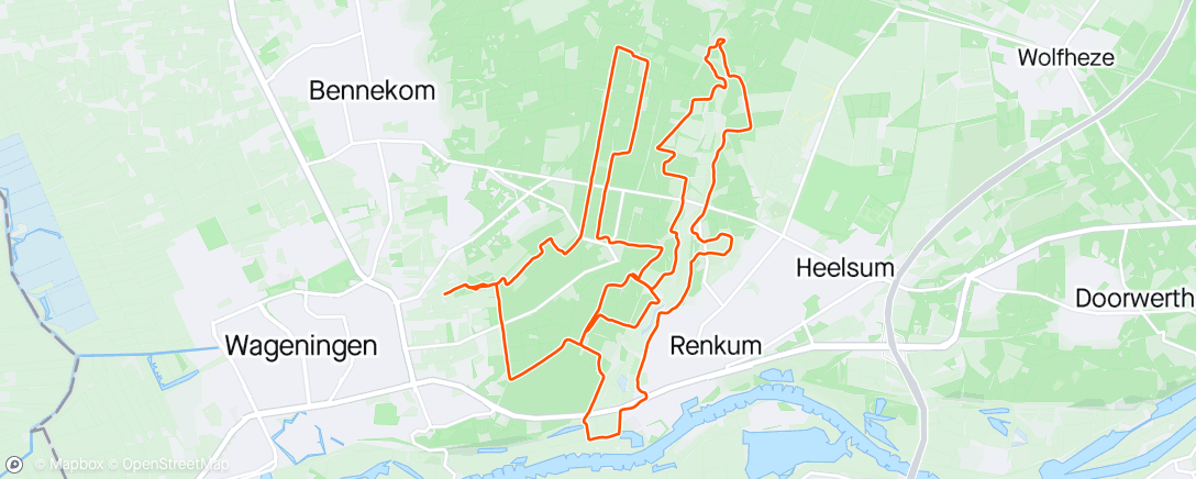 Map of the activity, Ochtendloop