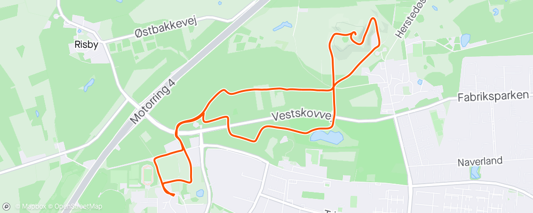 「Herstedhøje easy jog」活動的地圖