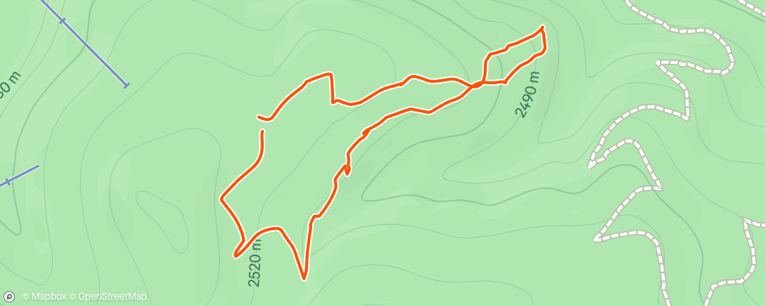 Map of the activity, Afternoon Hike
