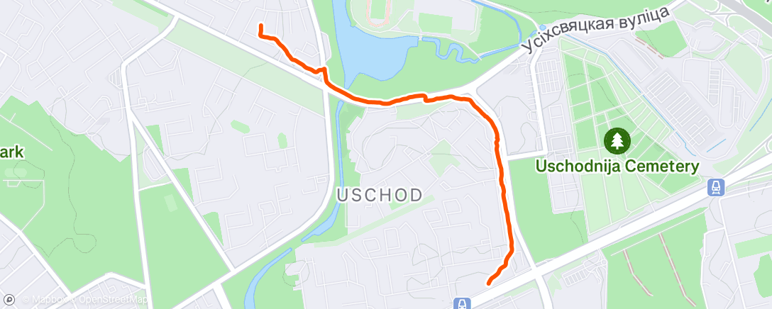 Map of the activity, Дневная прогулка