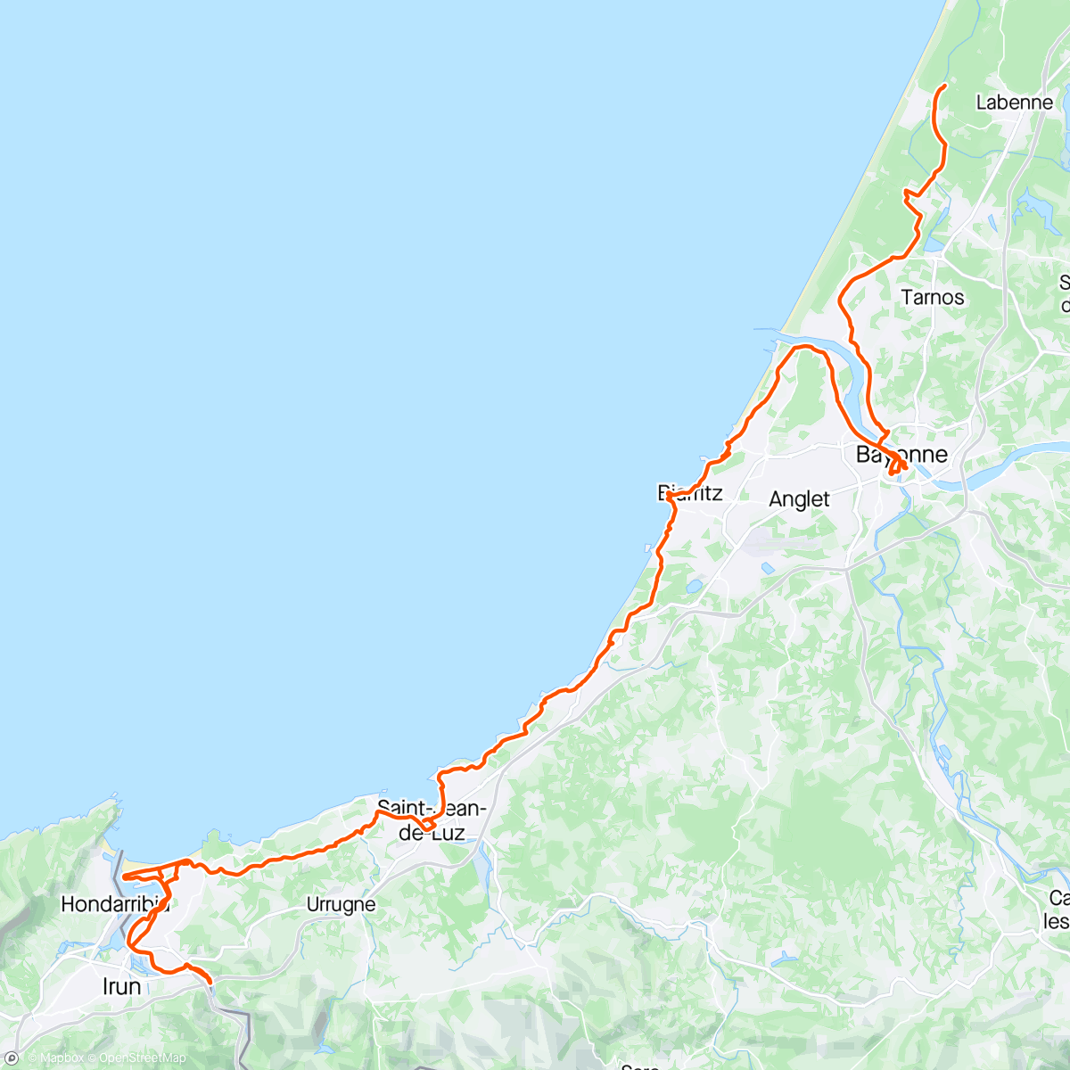 Map of the activity, Velodyssee jour 6 et fin