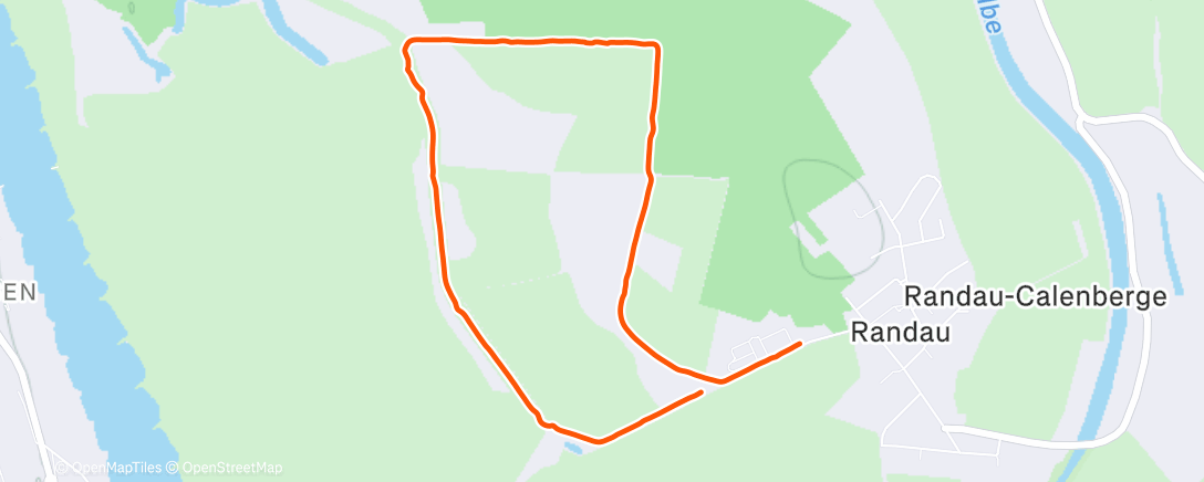 Map of the activity, Lauf am Nachmittag