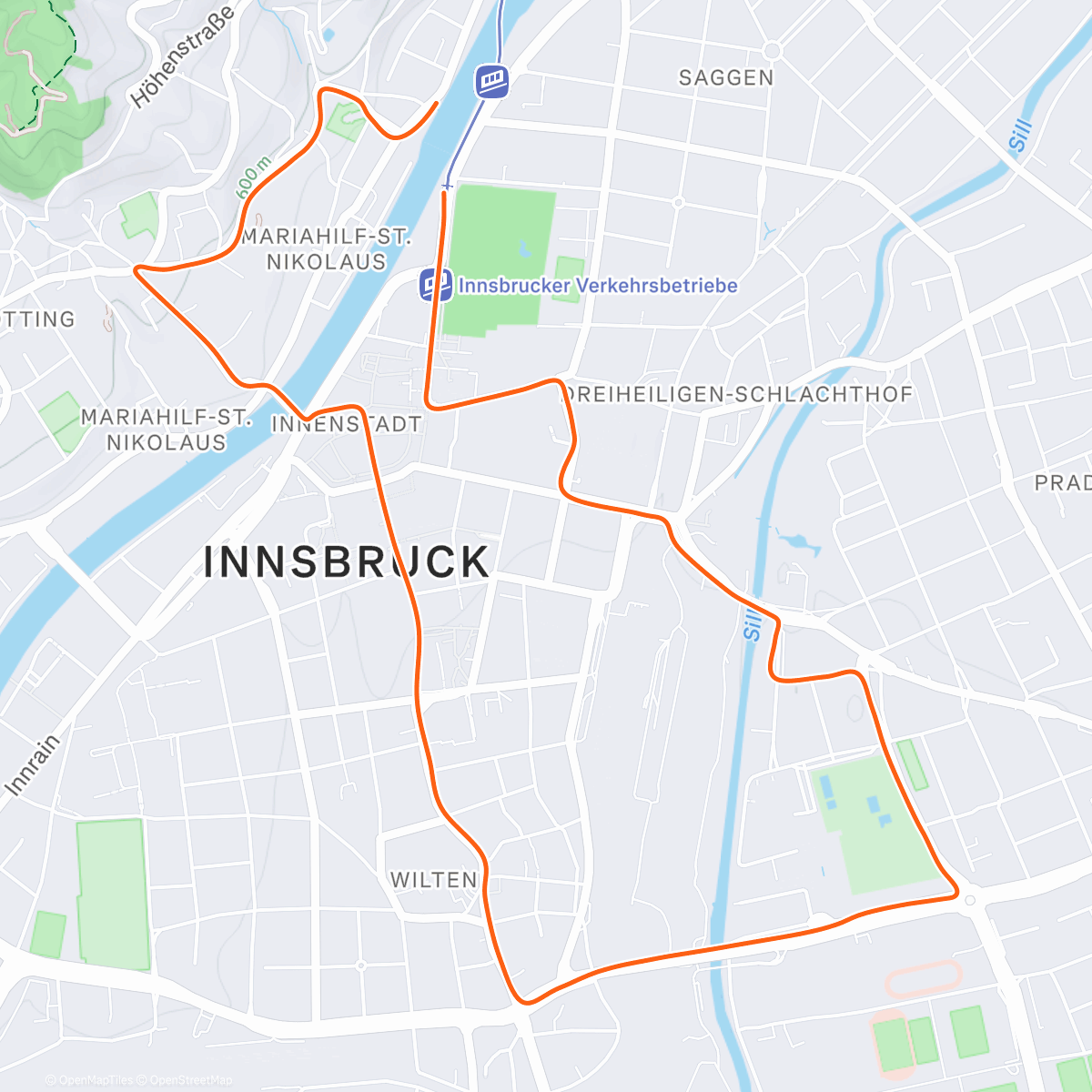 Map of the activity, Zwift - Innsbruckring in Innsbruck