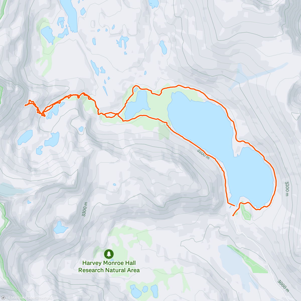 Map of the activity, North Peak | Mobil Music Return
