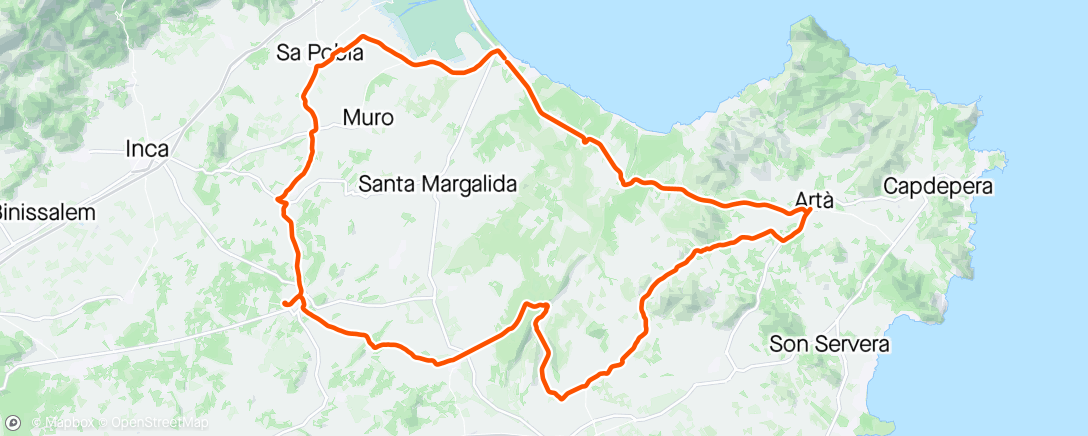 Map of the activity, Majorca dag 2