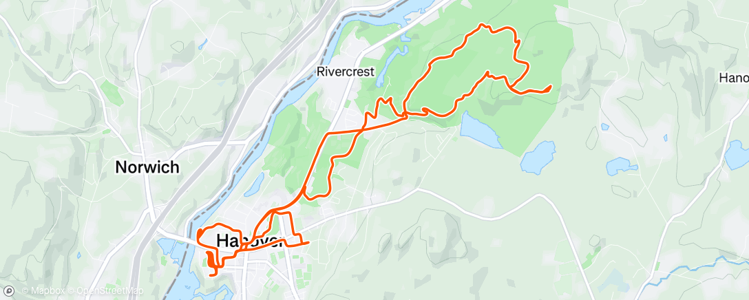 Map of the activity, Lunch Ride