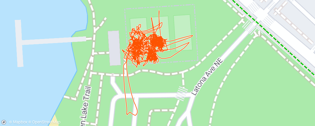 Map of the activity, Greenlake