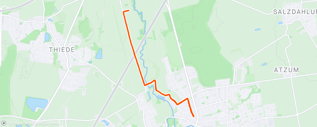 Map of the activity, Mittagslauf