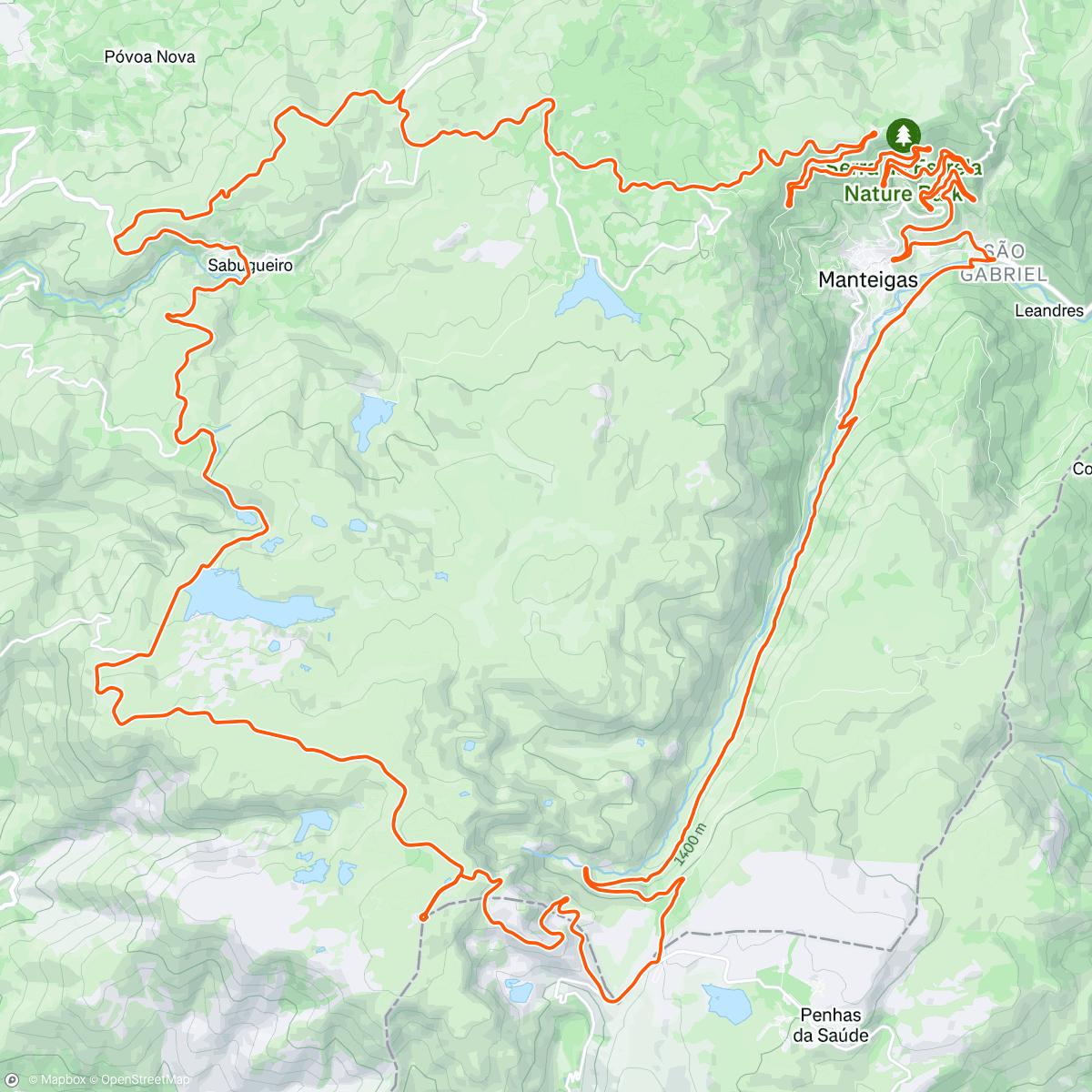 Map of the activity, Rondje Torre via Zêzere Glacial Valley