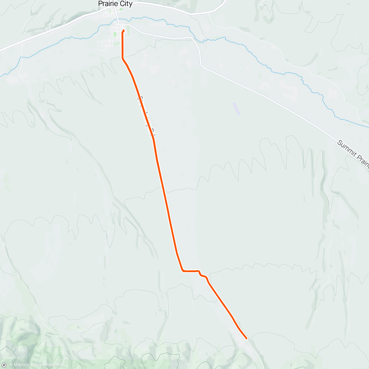 Mapa de la actividad (Gravel to the foothills of Strawberry Mountain)