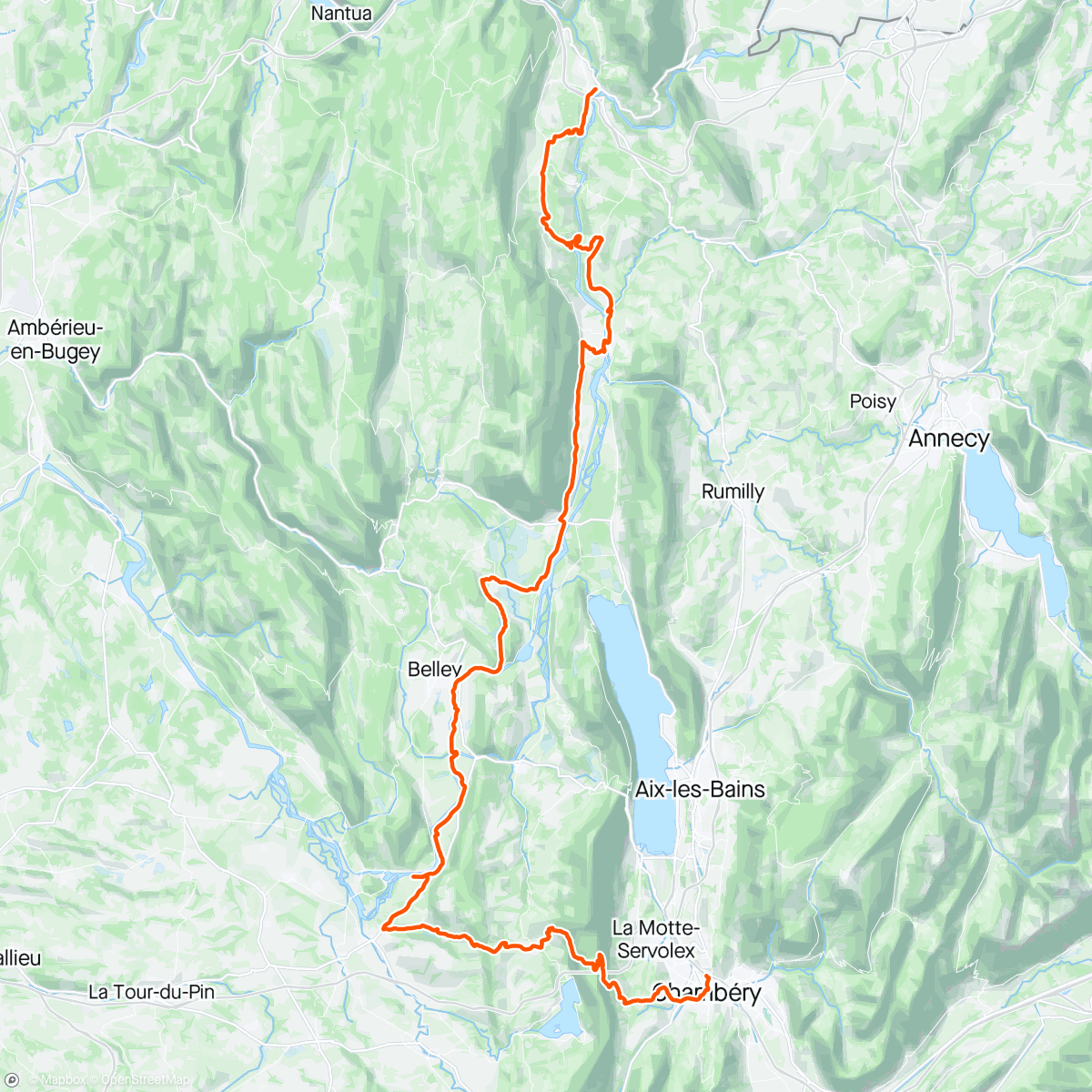 Map of the activity, GTJ5 Bugey/Savoie