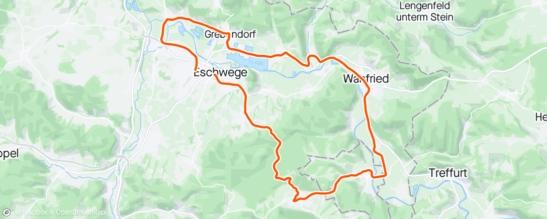 Карта физической активности („RCW“ Ausfahrt)
