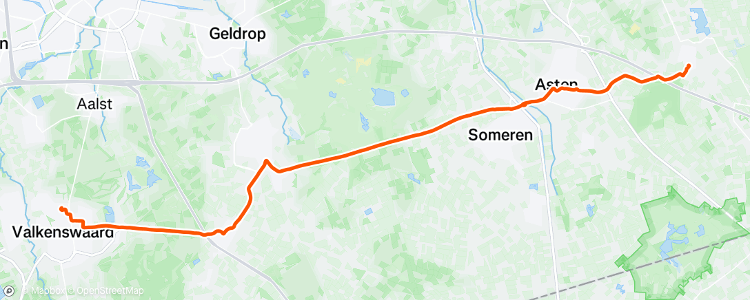 Map of the activity, Nachtrit terug naar huis