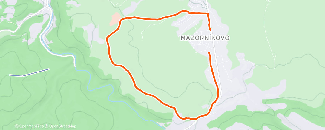 Map of the activity, Afternoon Trail Run