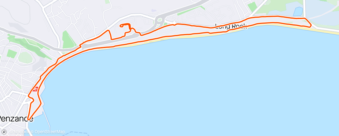 Mapa de la actividad (Easy run after an early finish and visit to the builders merchants)