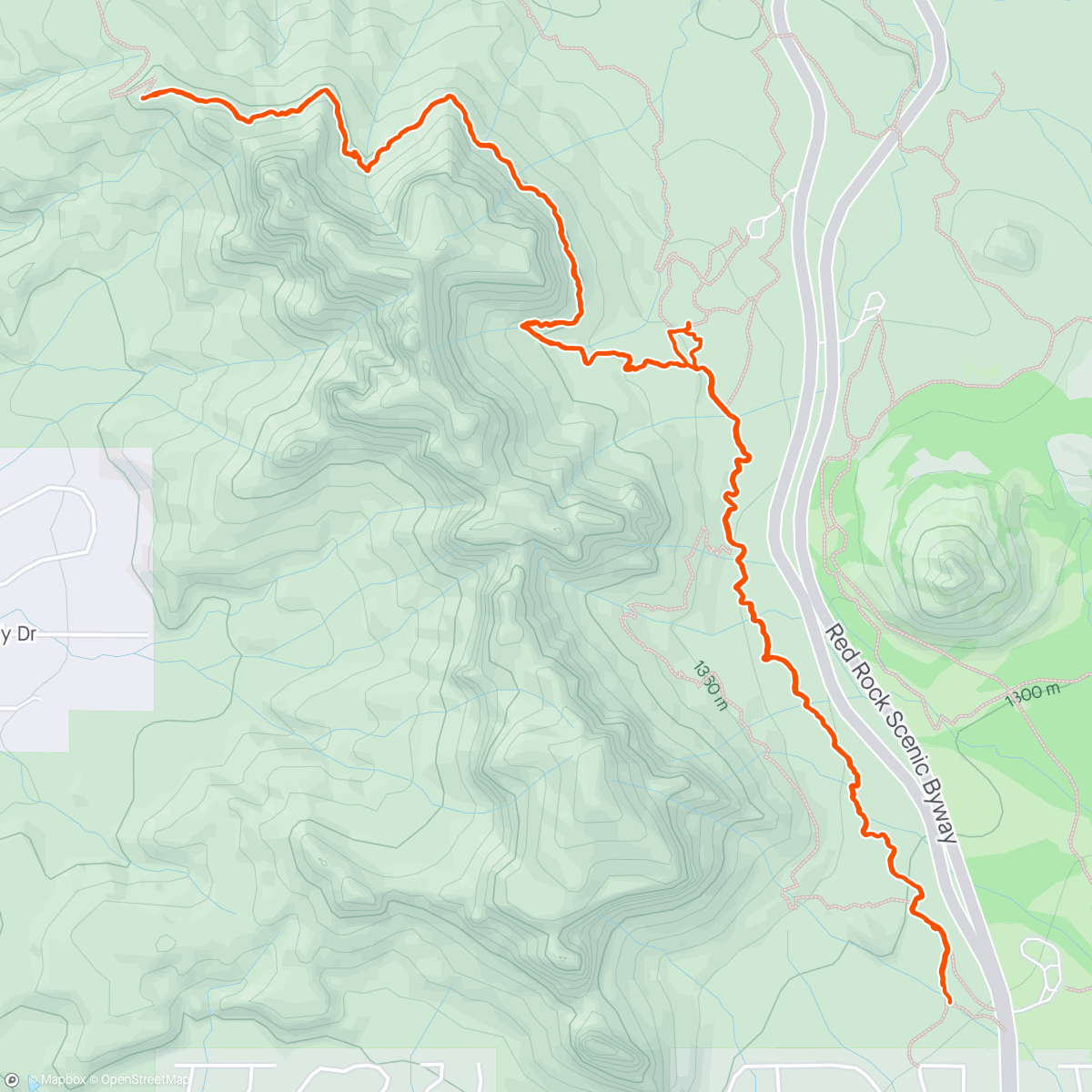 Map of the activity, Hiline Afternoon Hike - Sedona