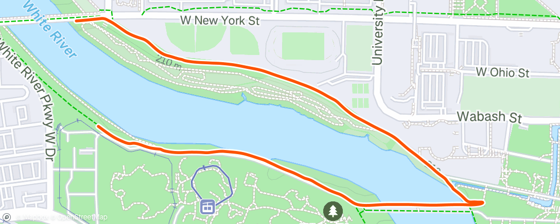 Map of the activity, Evening Walk