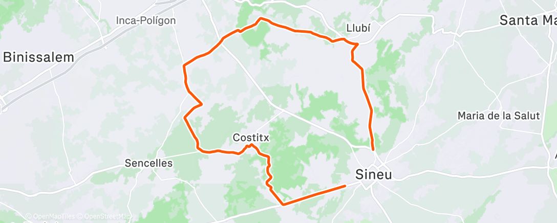 Mapa de la actividad (Radfahrt)